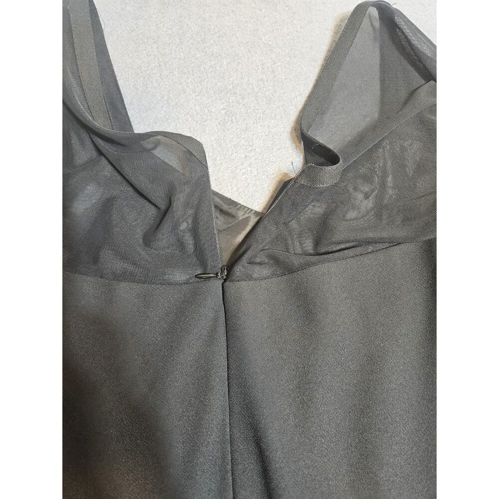 Barbara Taylor Dress Womens 8 Black 100% Rayon Long Sleeve - Picture 6 of 7